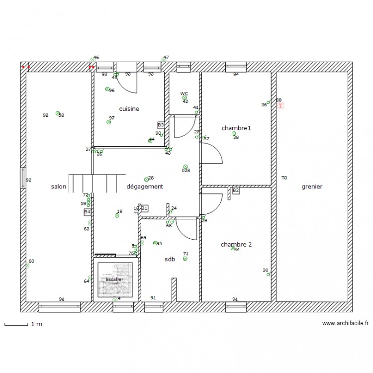 eclairage 1er etage. Plan de 0 pièce et 0 m2