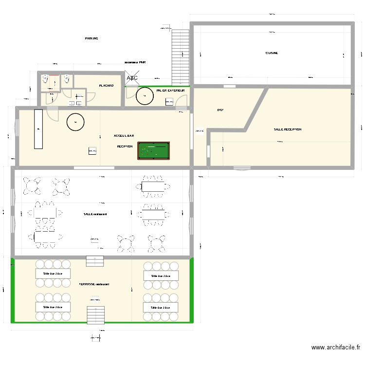 BELLE RIVE . Plan de 8 pièces et 237 m2