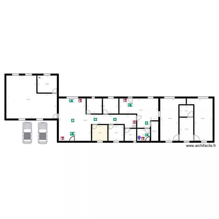 Plan cabinet avec plateau sportif. Plan de 14 Pièces et 290 m² Plan cabinet avec plateau sportif. Plan de 14 Pièces et 290 m²