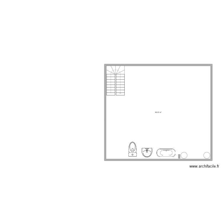 sanitaire 2. Plan de 0 pièce et 0 m2