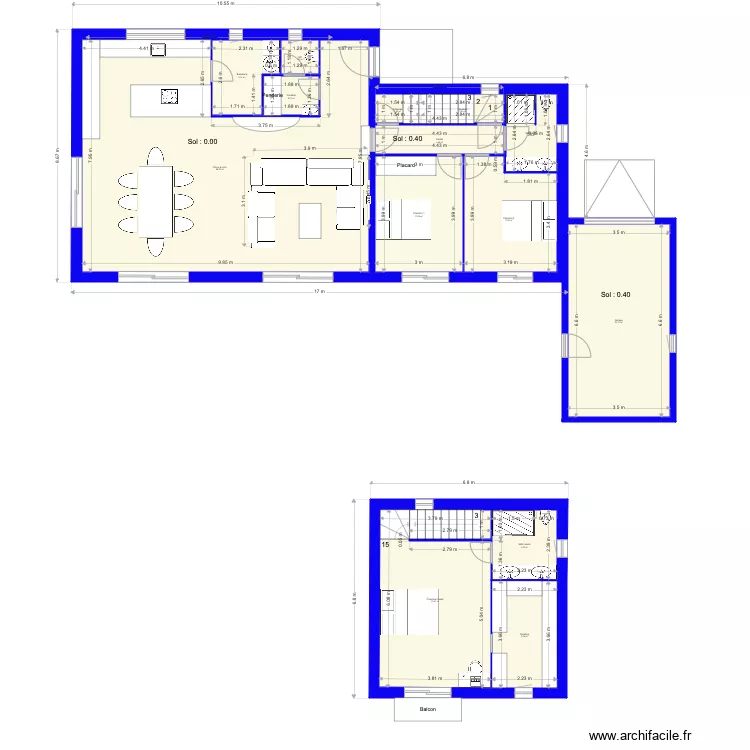 villa Ken Montagnac alter. Plan de 