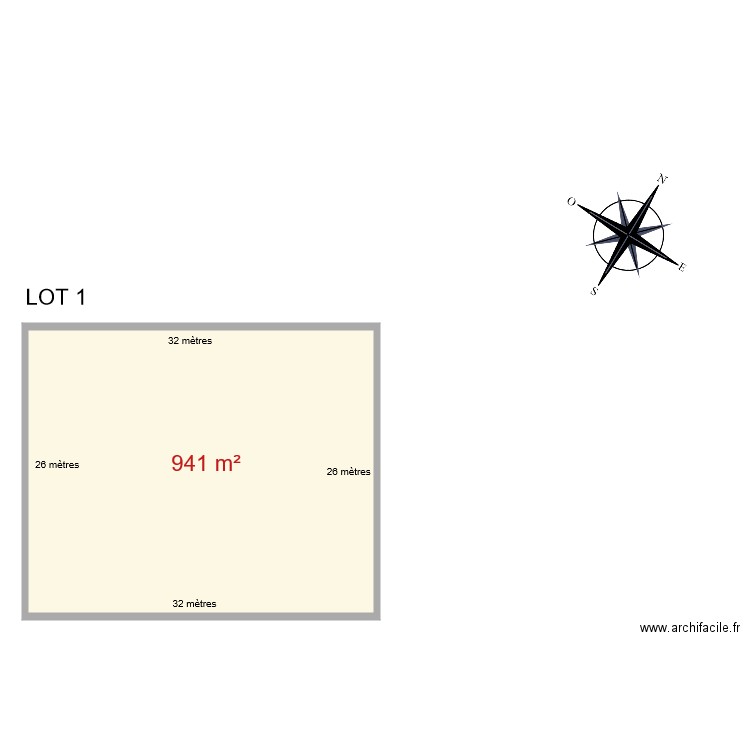 COURBESSEAUX LOT 1. Plan de 0 pièce et 0 m2