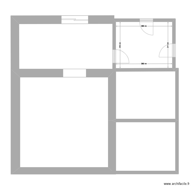 V 5.1.1 ANTENNES. Plan de 2 pièces et 48 m2