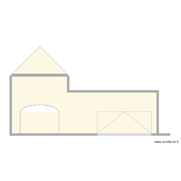 garage avec remise et toit terrasse2 et appentis avec étage sous toiture. Plan de 0 pièce et 0 m2