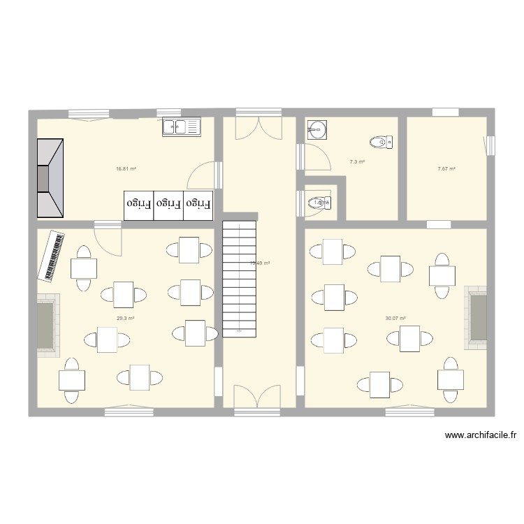 resto. Plan de 0 pièce et 0 m2