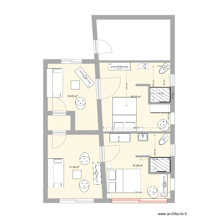 Chambres Etage Restaurant. Plan de 0 pièce et 0 m2