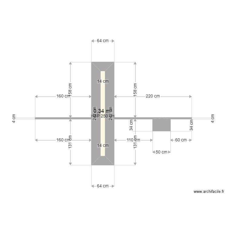 CENTRE WALLACH . Plan de 1 pièce et 0 m2