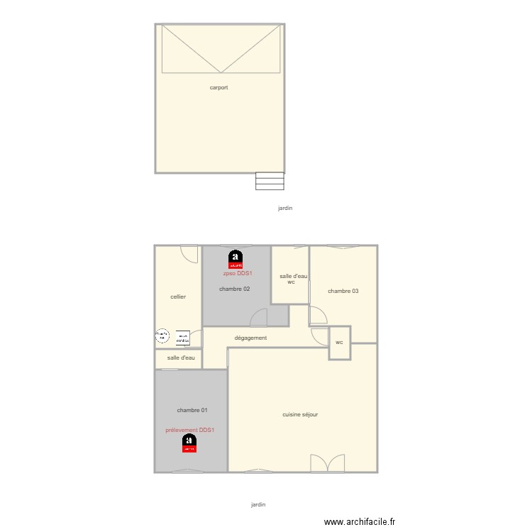 guerry 1200 am. Plan de 10 pièces et 116 m2