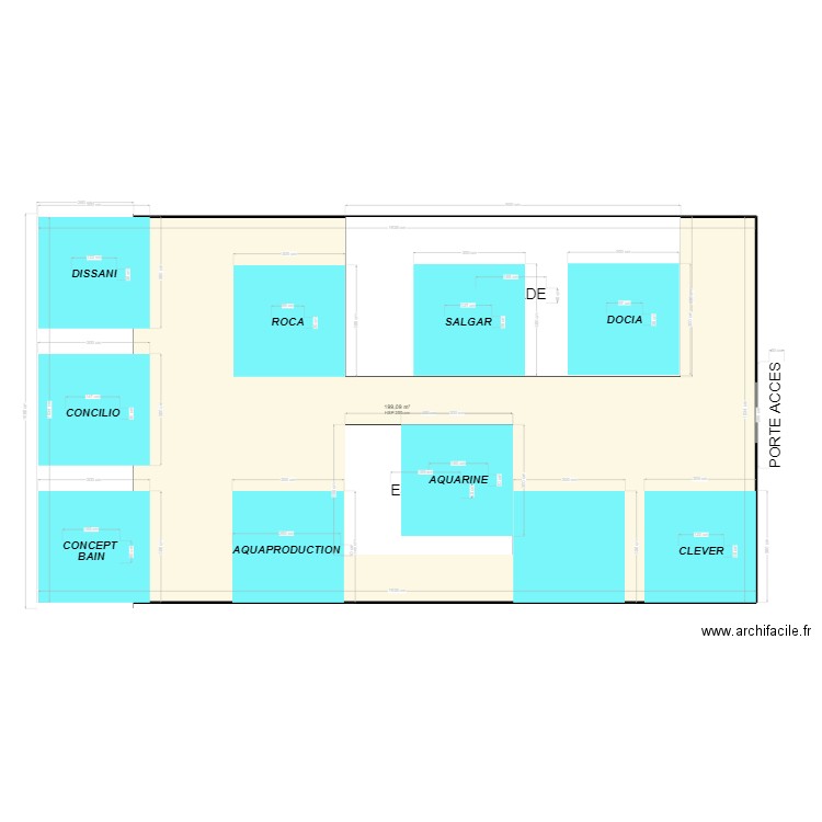 SALLE DE CONFERENCE - HAUT. Plan de 1 pièce et 199 m2