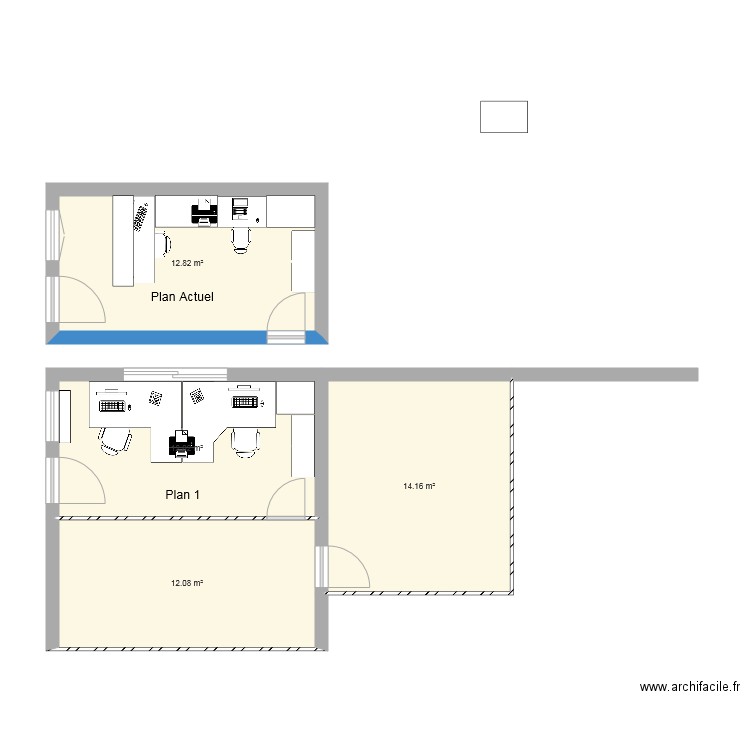 Bureau. Plan de 0 pièce et 0 m2