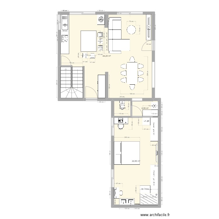 maison cantagrils 2. Plan de 4 pièces et 71 m2