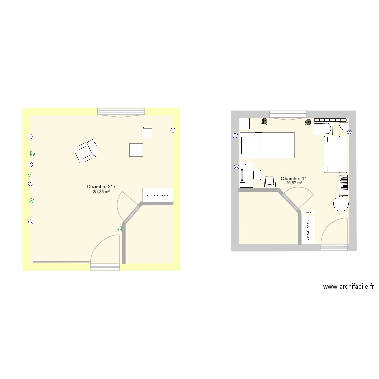 Unité protégée Hervé. Plan de 0 pièce et 0 m2