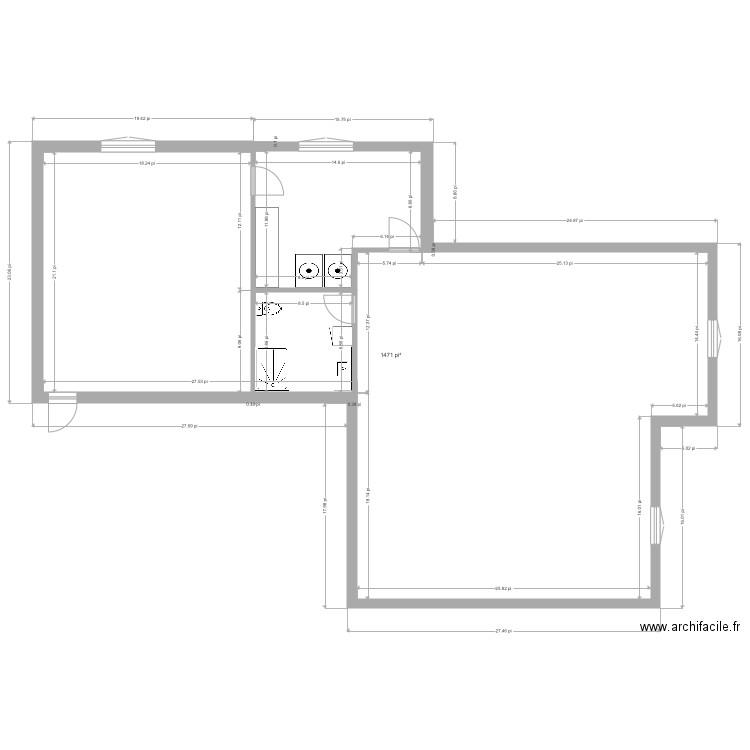 Sous sol1. Plan de 0 pièce et 0 m2