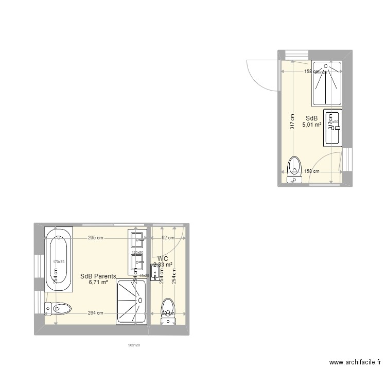 SdB final 3. Plan de 0 pièce et 0 m2
