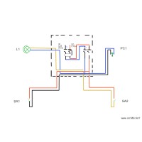 SCEMA MULTIFILAIRE SIMPLE ALLUMAGE ET PRISE ECLAIRAGE