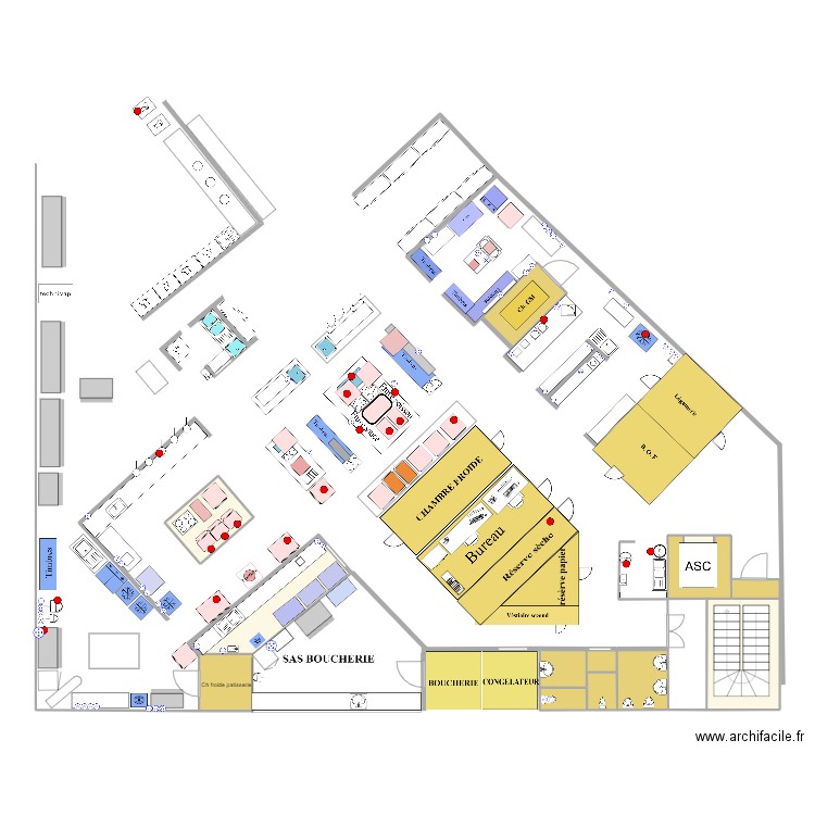 Cuisine 2. Plan de 13 pièces et 36 m2