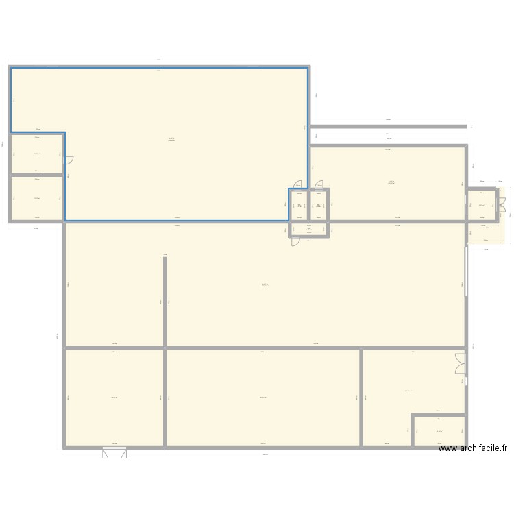 SCI Les Archers. Plan de 14 pièces et 1490 m2