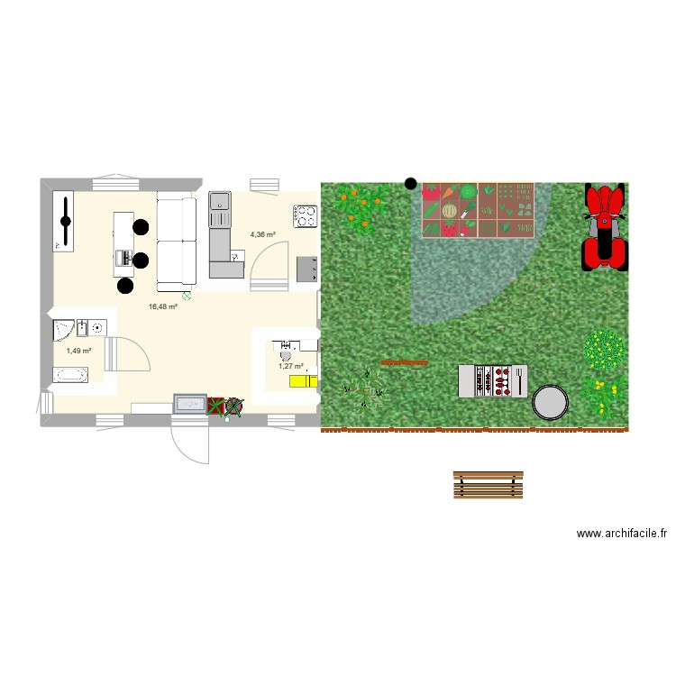 Ma maison et mon jardin Azirar Amine 2TNEC. Plan de 0 pièce et 0 m2