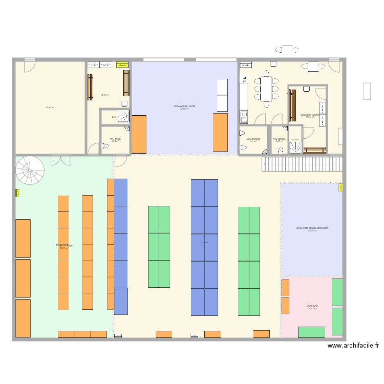 Multiparc projet FINAL. Plan de 14 pièces et 473 m2