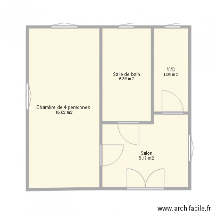 chambre de 4 pers. Plan de 0 pièce et 0 m2