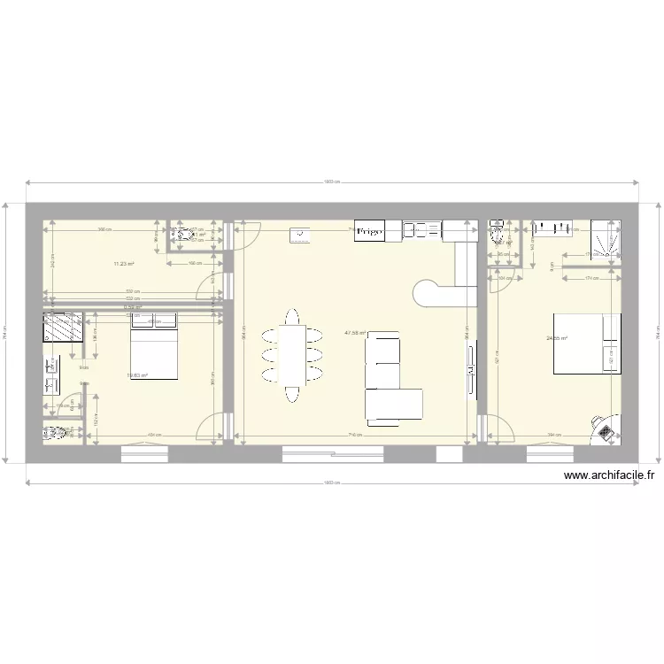 maison 100m2A. Plan de 