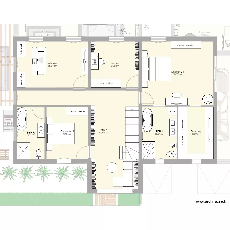 320 double garage 2 etages est ouest 2. Plan de 