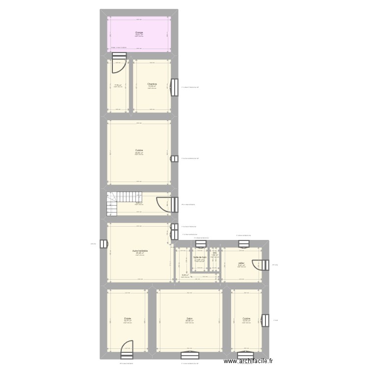 PERRIOLAT. Plan de 26 pièces et 365 m2