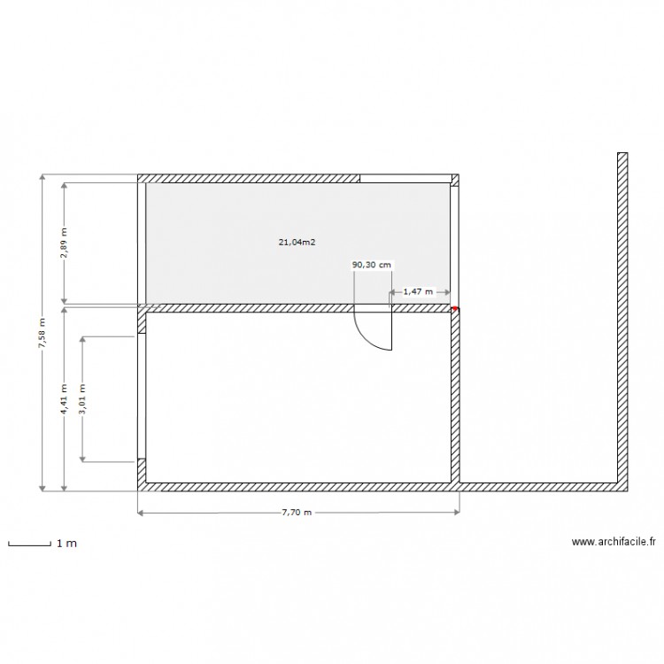 Garage simple. Plan de 0 pièce et 0 m2