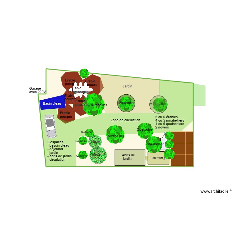 Aménagement jardin 01. Plan de 0 pièce et 0 m2