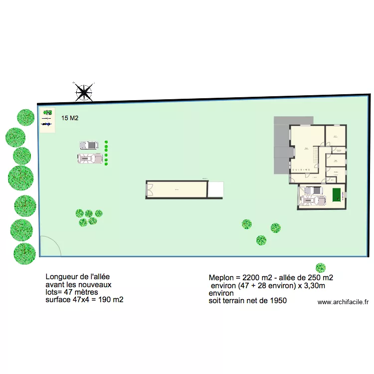 Le Choquel Condette garage droite. Plan de 