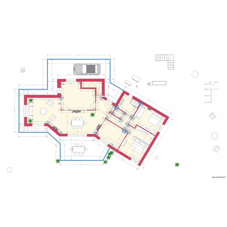 Villa r&eacute;alisation projet  cuisine   14 au 04 juin 2019. Plan de 