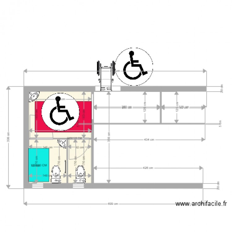 PROJET TOILETTES CONFORMES v2. Plan de 0 pièce et 0 m2