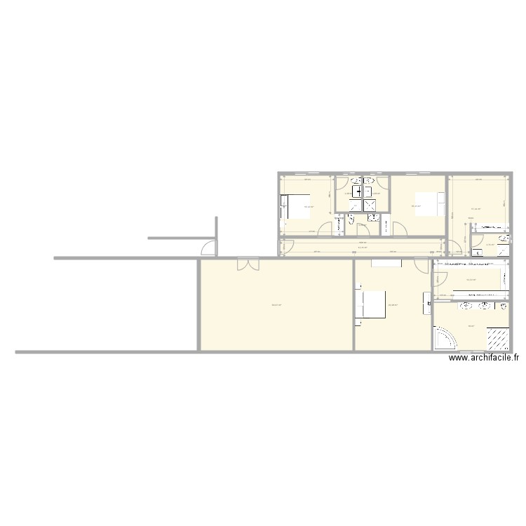 maison. Plan de 12 pièces et 195 m2