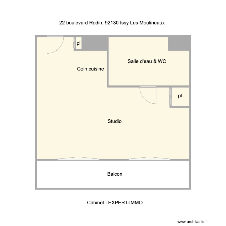 22 rodin. Plan de 0 pièce et 0 m2