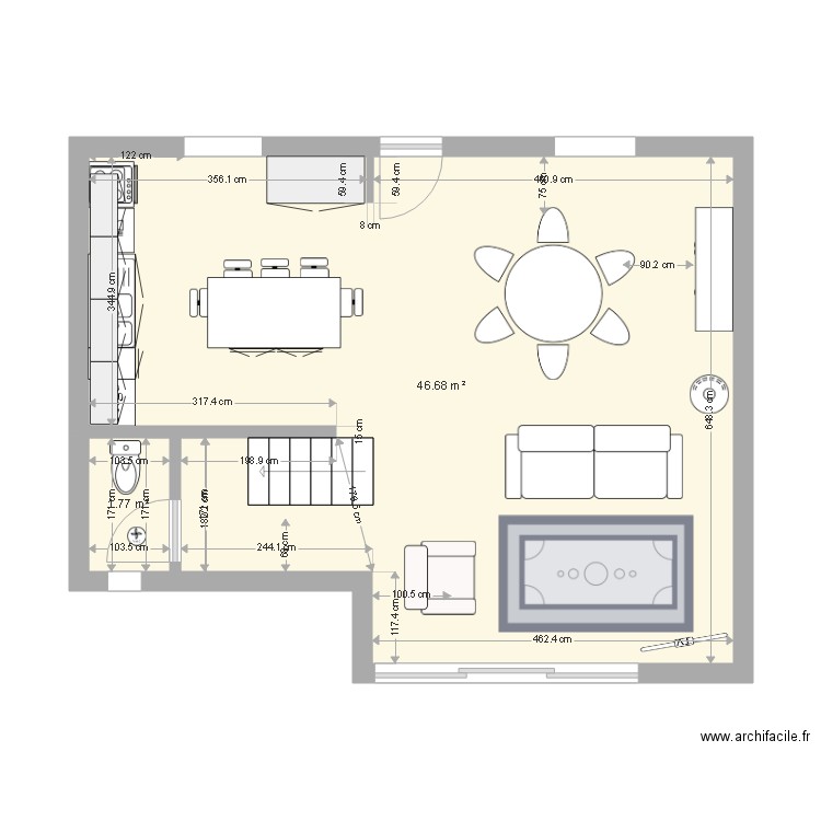 Damien et Anne rdc. Plan de 0 pièce et 0 m2