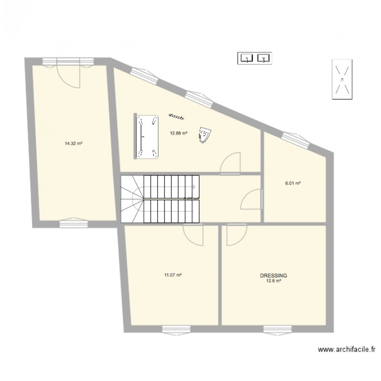 ETAGE BANNEAUX. Plan de 0 pièce et 0 m2