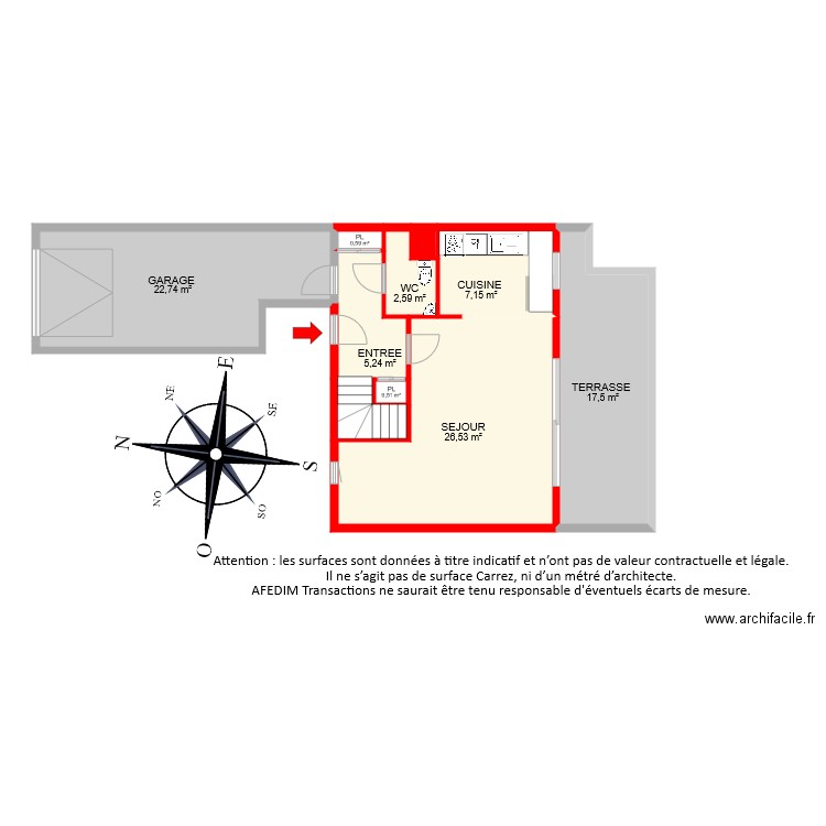 BI 7753 RDC PASCAL. Plan de 0 pièce et 0 m2