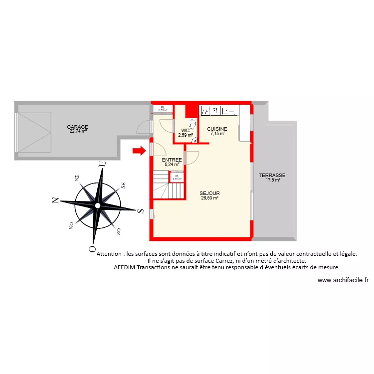 BI 7753 RDC PASCAL. Plan de 