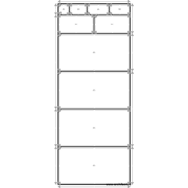 1000m. Plan de 10 pièces et 983 m2