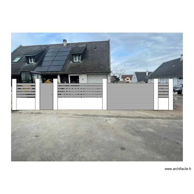 cloture projeter. Plan de 