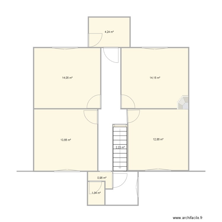 maison Cleder. Plan de 8 pièces et 63 m2