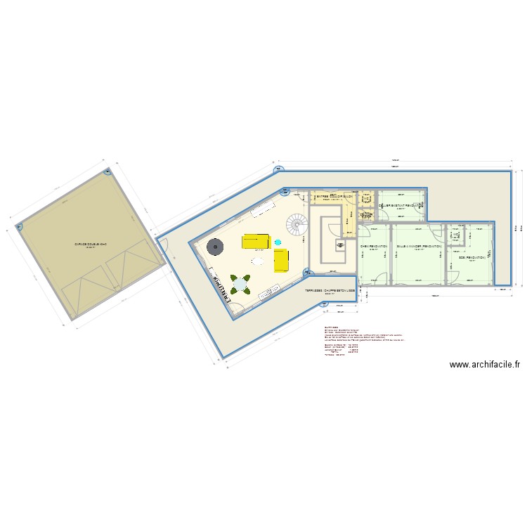 PLAN TRAVAUX  8. Plan de 12 pièces et 204 m2