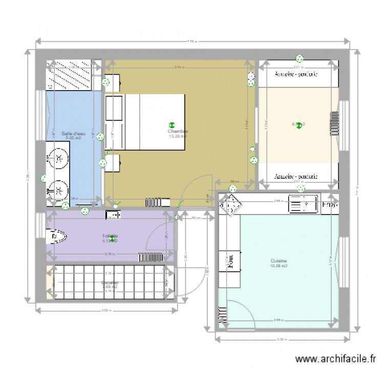 Ussac Chambre parentale bis. Plan de 0 pièce et 0 m2