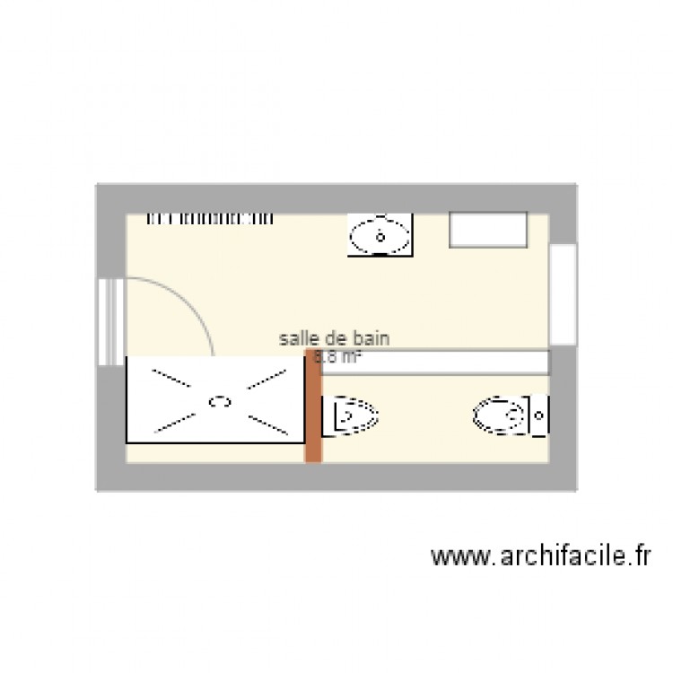 sdb. Plan de 0 pièce et 0 m2