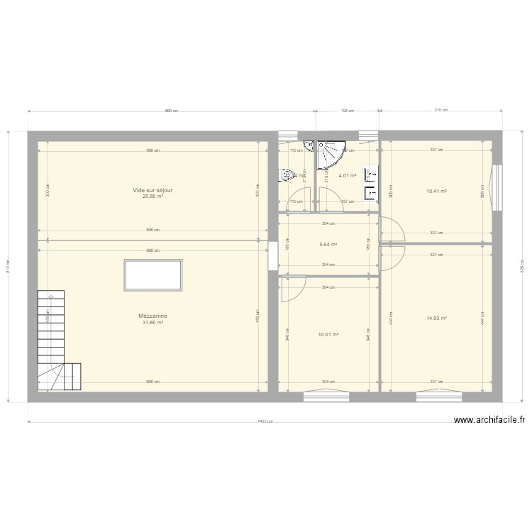 Maison Individuelle N°2. Plan de 8 pièces et 101 m2