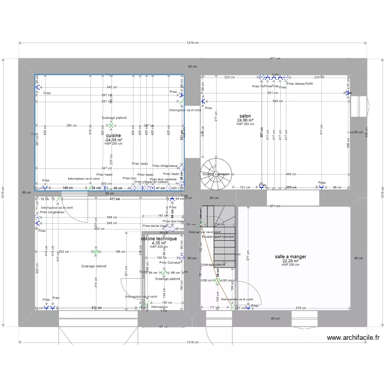 PROJET LACAUNE RDC gabi1 ELEC&eacute;. Plan de 