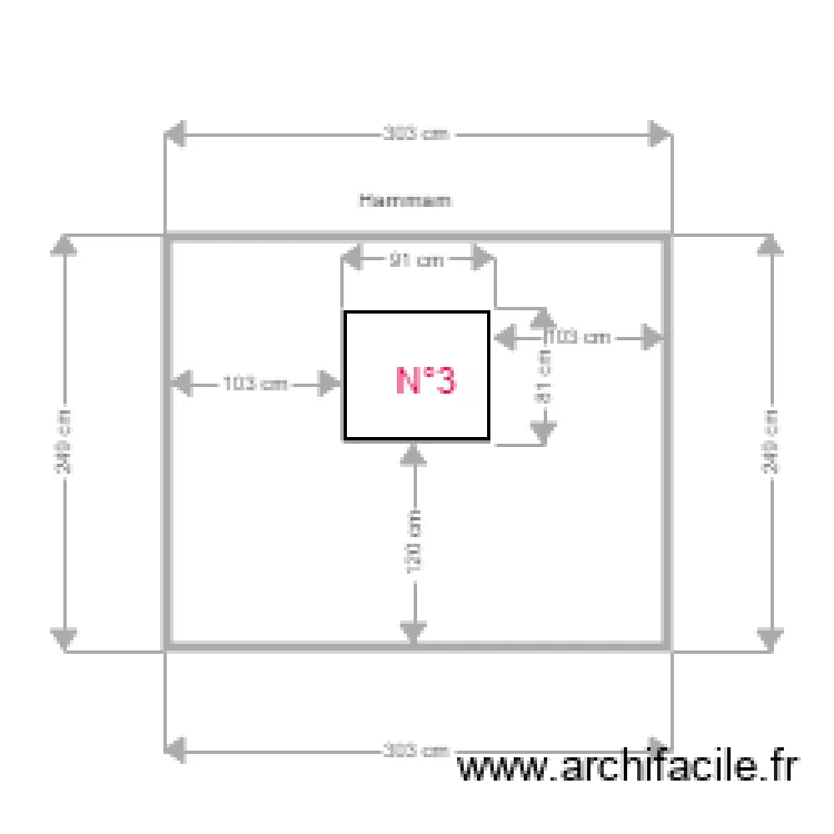 f Hammam ma&ccedil;on. Plan de 