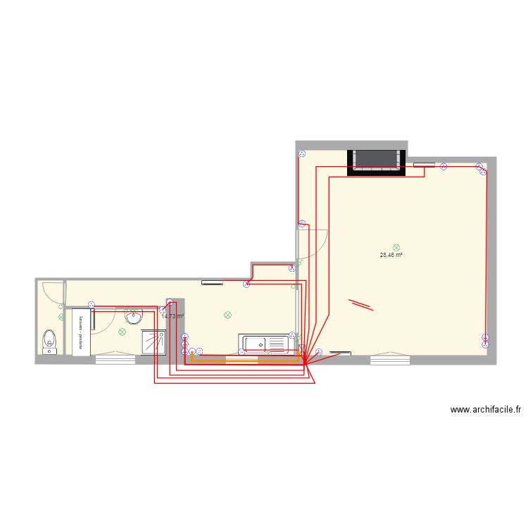 1er étage elec. Plan de 0 pièce et 0 m2