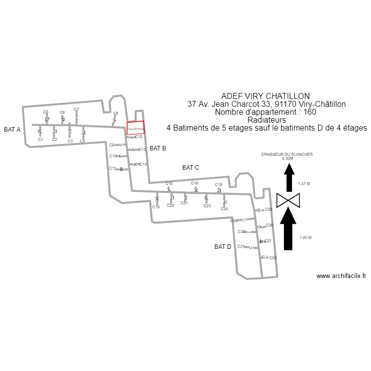 ADEF VIRY CHATILLON  RDC. Plan de 0 pièce et 0 m2