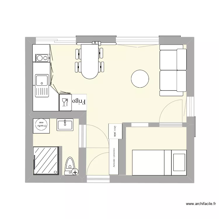 studio1. Plan de 